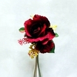 赤薔薇のコサージュ