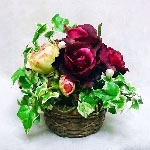 赤薔薇のラウンドアレンジ